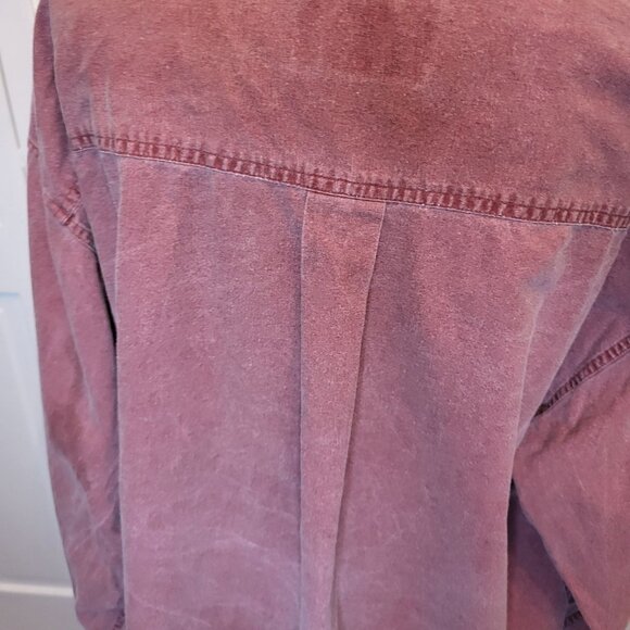 Men's Red Head Faded Burgundy Button Up Shirt XXL Western Grunge Skater Gorpcore - Picture 2 of 10